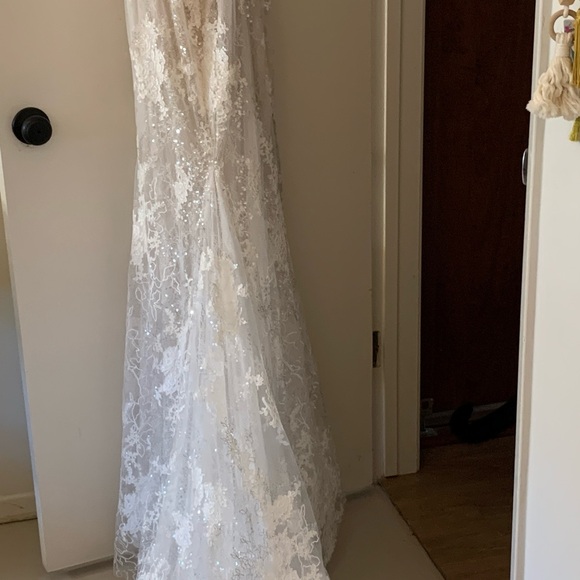 Calla Blanche L’amour Designer Wedding Gown Size 10 - Picture 2 of 16